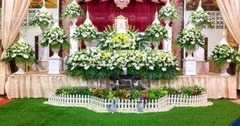 ดอกไม้สดหน้าศพราชบุรี วัดราษฎร์สมานฉันท์ ดอกไม้ในงานศพ รับจัดงานศพ